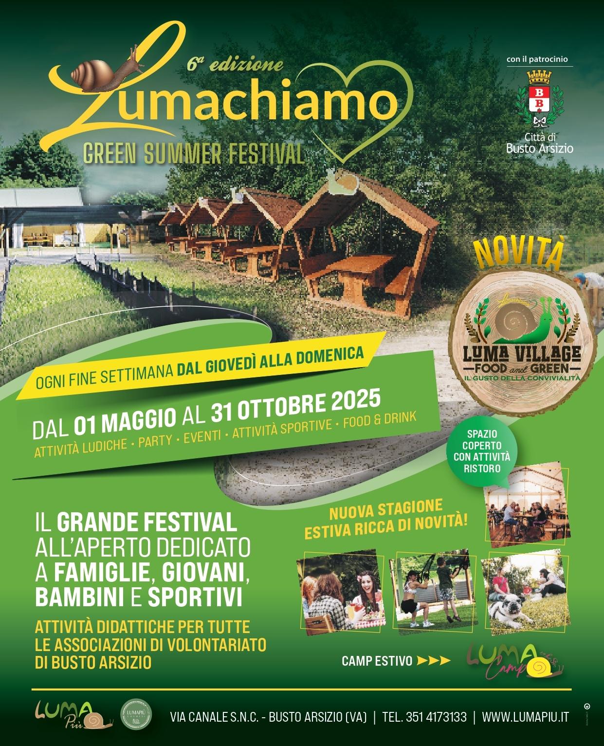 Da “Lumachiamo Green Summer Festival” a “Luma Village”: una nuova era per la location di Busto Arsizio