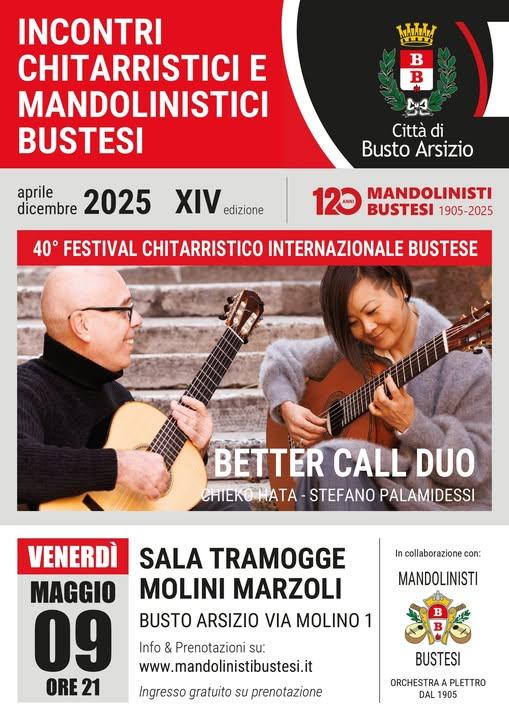 Incontri Chitarristici e Mandolinistici Bustesi 2025: nuovo appuntamento venerdì 9 maggio ai Molini Marzoli