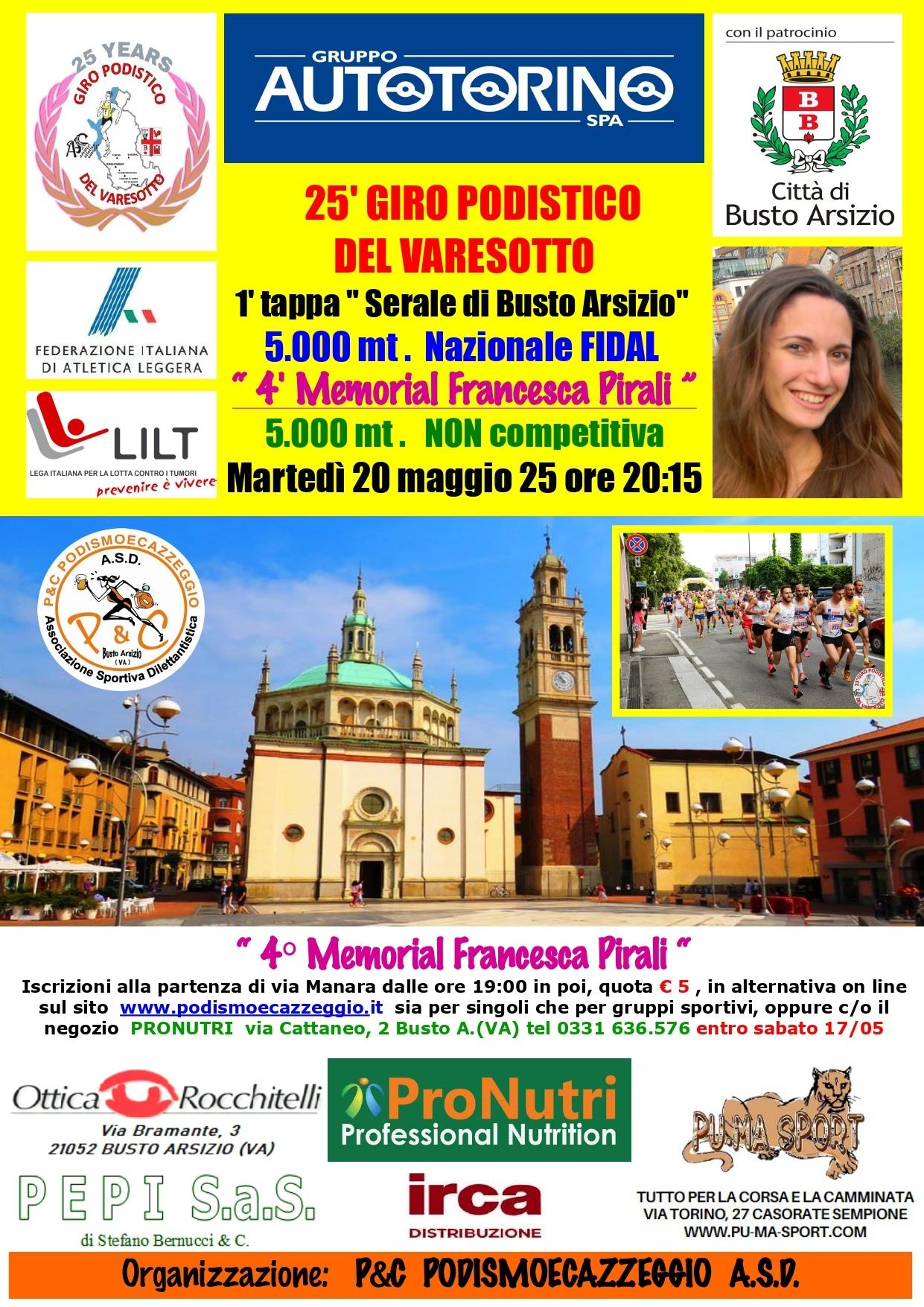 La “Serale di Busto Arsizio” il 20 maggio
