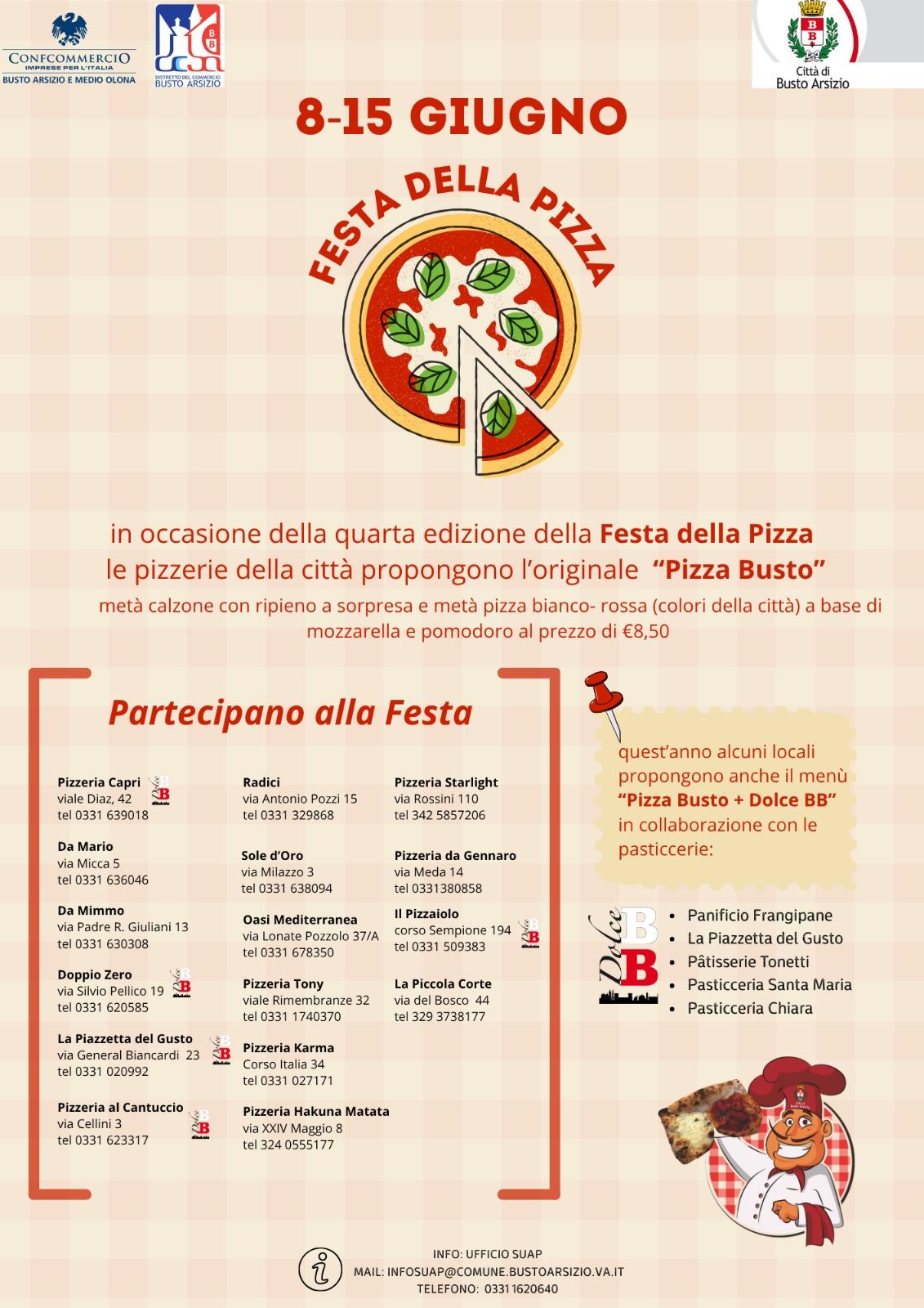 Dall'8 al 15 giugno torna la Festa della pizza!