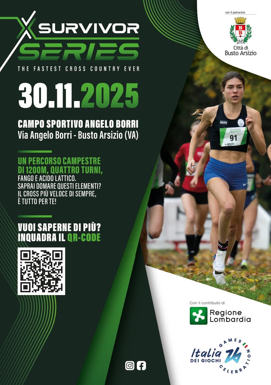 A Busto Arsizio tornano le Survivor Series Cross 2025: atleti internazionali e grande spettacolo al centro sportivo Angelo Borri